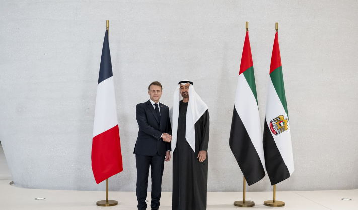 UAE President Meets French President Macron in Abu Dhabi