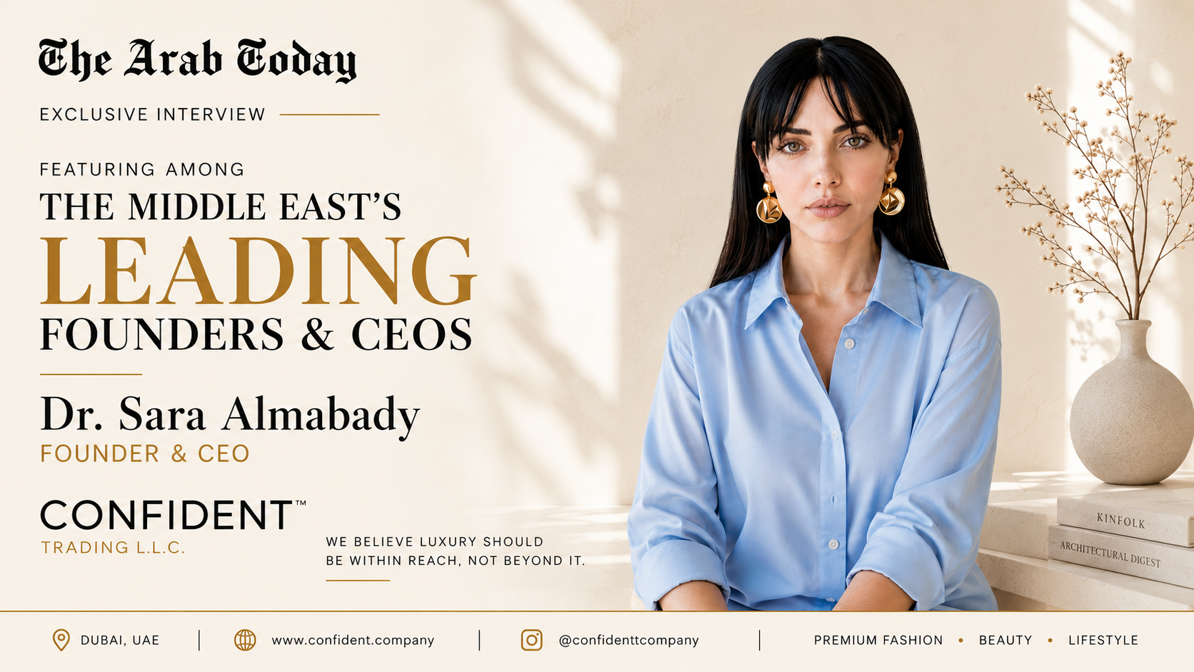 Dr. Sara Almabady on How CONFIDENT Trading L.L.C. Is Building a Premium Fashion, Beauty & Lifestyle Brand across the GCC