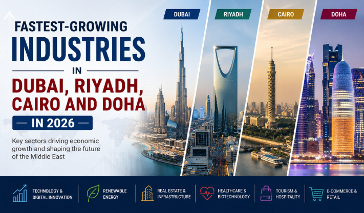 Fastest-Growing Industries in Dubai, Riyadh, Cairo and Doha in 2026